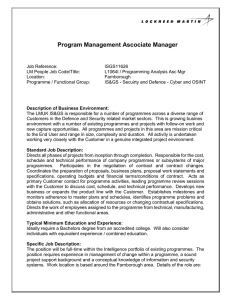 Program Management Ascociate Manager