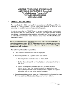 VARIABLE PRICE CURVE GROUND RULES AND PRICING INSTRUCTIONS Scenario #1