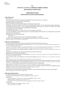UCP COMPUTER CONTROLLED PROCESS CONTROL SYSTEM (with electronic control valve)