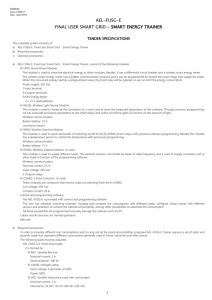 AEL-FUSG-E FINAL USER SMART GRID - SMART ENERGY TRAINER  TENDER SPECIFICATIONS