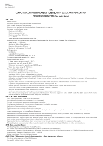 TKC COMPUTER CONTROLLED KAPLAN TURBINE, WITH SCADA AND PID CONTROL
