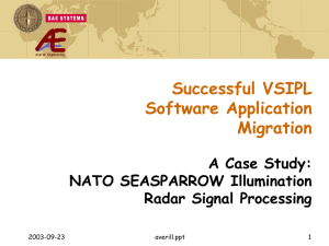 Successful VSIPL Software Application Migration A Case Study: