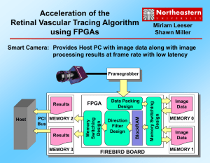 Acceleration of the Retinal Vascular Tracing Algorithm using FPGAs