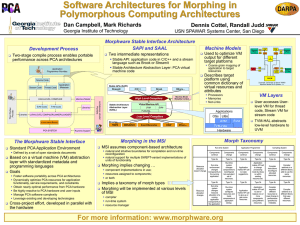 Software Architectures for Morphing in Polymorphous Computing Architectures Dan Campbell, Mark Richards