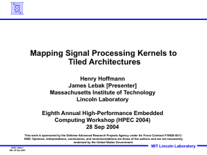Mapping Signal Processing Kernels to Tiled Architectures