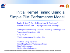 Initial Kernel Timing Using a Simple PIM Performance Model