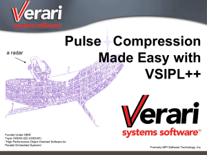 Pulse   Compression Made Easy with VSIPL++ a radar