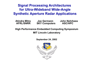 Signal Processing Architectures for Ultra-Wideband Wide-Angle Synthetic Aperture Radar Applications