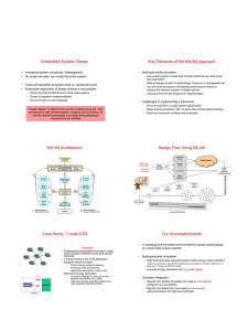 Embedded System Design Key Elements of the MILAN Approach