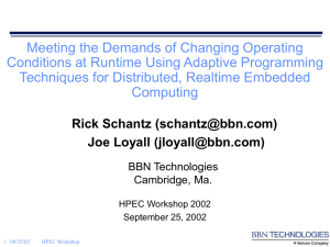 Meeting the Demands of Changing Operating Techniques for Distributed, Realtime Embedded