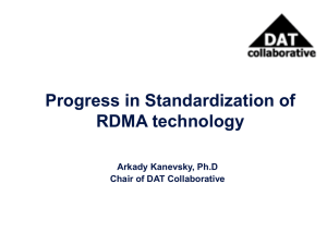 Progress in Standardization of RDMA technology Arkady Kanevsky, Ph.D Chair of DAT Collaborative