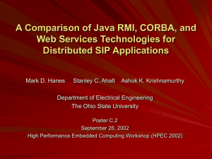 A Comparison of Java RMI, CORBA, and Web Services Technologies for