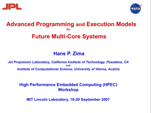 Advanced Programming Execution Models Future Multi-Core Systems and
