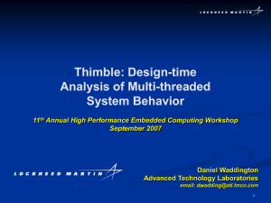 Thimble: Design-time Analysis of Multi-threaded System Behavior 11