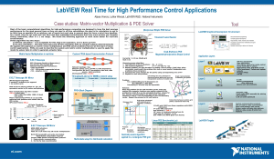 LabVIEW Real Time for High Performance Control Applications Tool