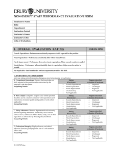 NON-EXEMPT STAFF PERFORMANCE EVALUATION FORM