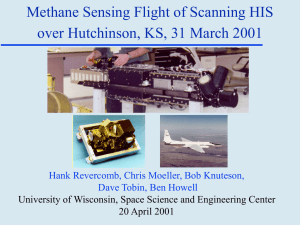 Methane Sensing Flight of Scanning HIS Dave Tobin, Ben Howell