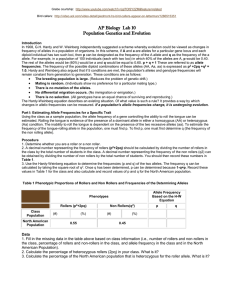 AP Biology  Lab 10