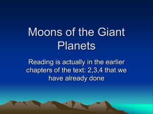 Moons of the Giant Planets Reading is actually in the earlier