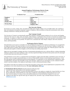 Annual Employee Performance Review Form