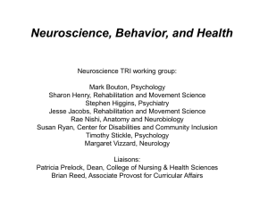 Neuroscience, Behavior, and Health