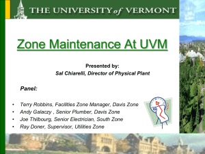 Zone Maintenance At UVM Panel: