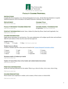 Faculty Course Proposal Instructions