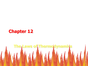 Chapter 12 The Laws of Thermodynamics