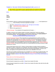 Template 2.c:  Non-union, Part-time Clinical Appointment Letter