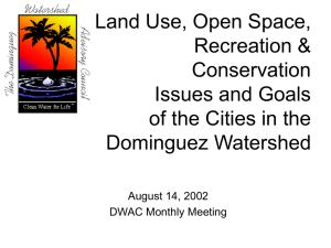 Land Use, Open Space, Recreation &amp; Conservation Issues and Goals