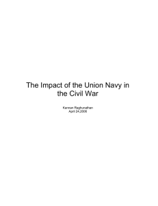 The Impact of the Union Navy in the Civil War  Kannan Raghunathan