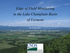 Edge of Field Monitoring in the Lake Champlain Basin of Vermont