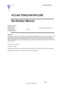 ATLAS TDAQ DATAFLOW RoI Builder Manual