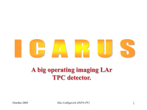 A big operating imaging LAr TPC detector. 1 October 2003