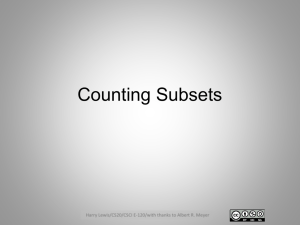 Counting Subsets