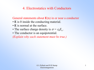 4. Electrostatics with Conductors   E