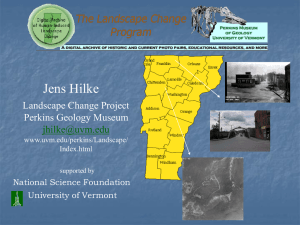 Jens Hilke Landscape Change Project Perkins Geology Museum