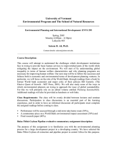 University of Vermont Environmental Program and The School of Natural Resources _____________________________________________________________