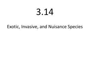 3.14 Exotic, Invasive, and Nuisance Species