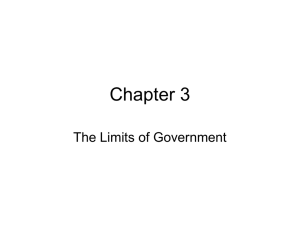 Chapter 3 The Limits of Government
