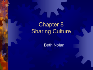 Chapter 8 Sharing Culture Beth Nolan