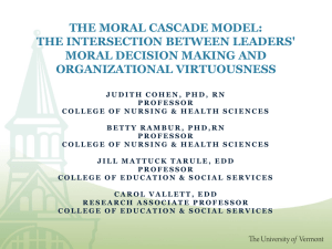 THE MORAL CASCADE MODEL: THE INTERSECTION BETWEEN LEADERS' MORAL DECISION MAKING AND