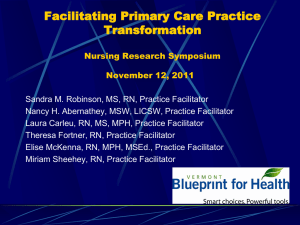 Facilitating Primary Care Practice Transformation