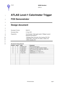 ATLAS Level-1 Calorimeter Trigger FOX Demonstrator Design document