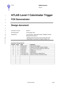 ATLAS Level-1 Calorimeter Trigger FOX Demonstrator Design document