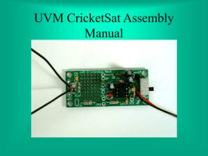 UVM CricketSat Assembly Manual