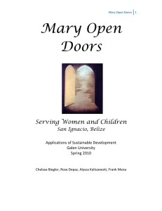 Mary Open Doors Serving Women and Children San Ignacio, Belize