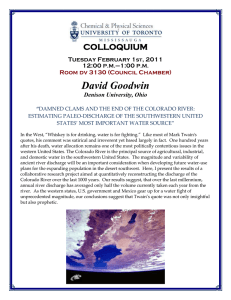 David Goodwin COLLOQUIUM Tuesday February 1 , 2011