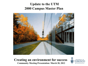 Update to the UTM 2000 Campus Master Plan