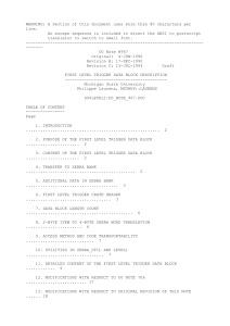 WARNING: A Section of this document uses more than 80... line. An escape sequence is included to direct the ANSI to...
